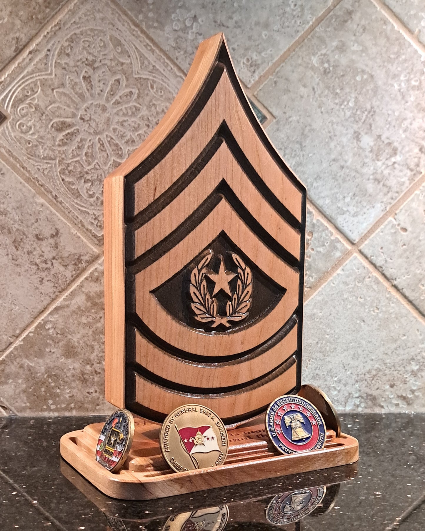 Military Rank Desk Carving / PCS / Retirement Gift