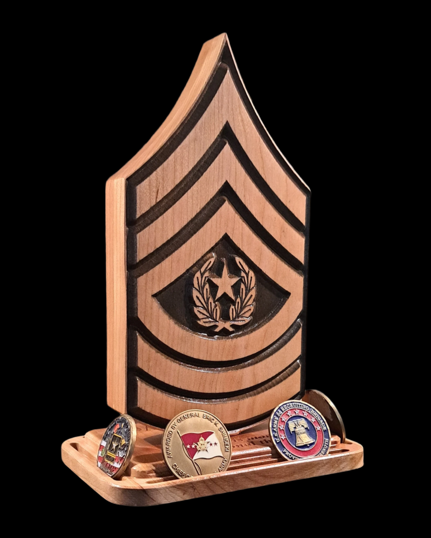 Military Rank Desk Carving / PCS / Retirement Gift