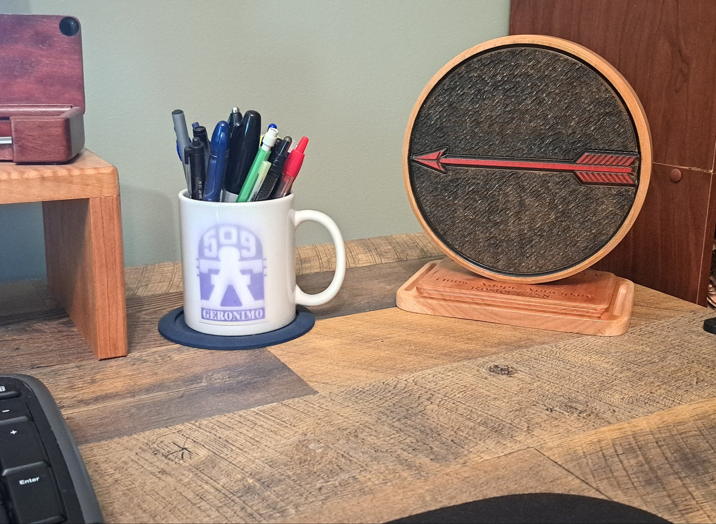 Asymmetric Warfare Group Desk Carving / PCS / Retirement Gift