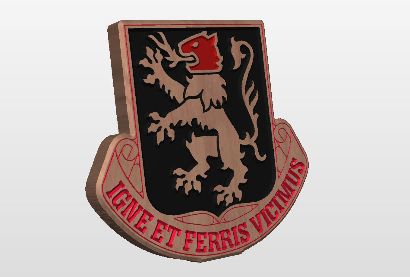 640th Regiment, Regional Training Institute Desk Carving / PCS / Retirement Gift