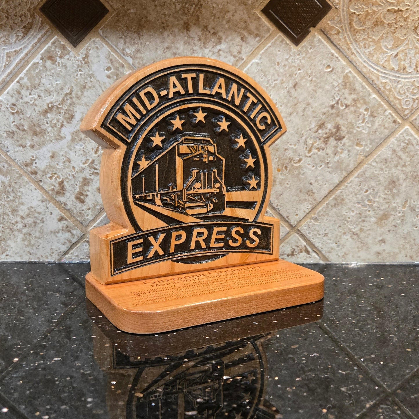 Mid-Atlantic Express Desk Carving