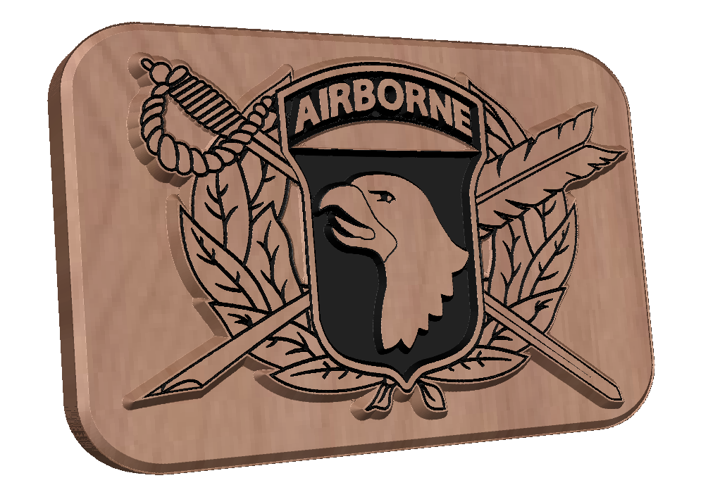 Custom JAG/ 101st ABN Desk Carving
