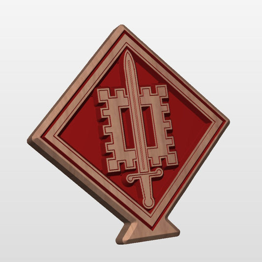 18th Engineer Brigade Desk Carving / PCS / Retirement Gift