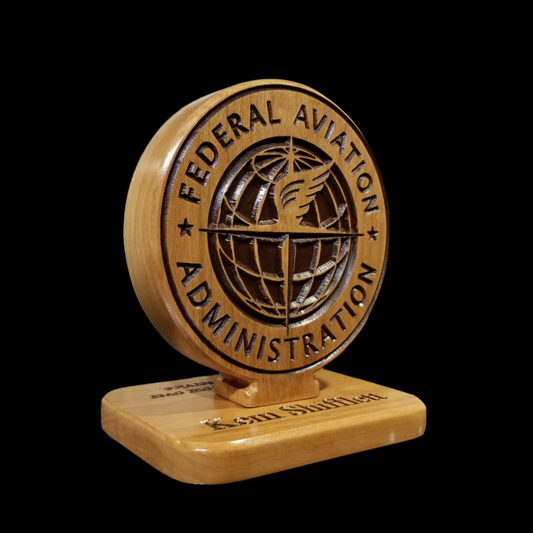 Federal Aviation Administration (FAA) Desk Carving