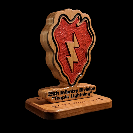 25th Infantry Division Desk Carving / PCS / Retirement Gift