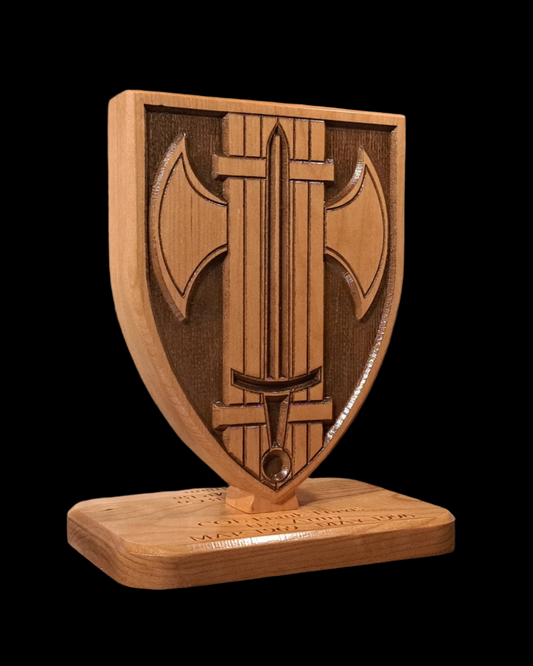 18th Military Police (MP) Brigade Desk Carving / PCS / Retirement Gift