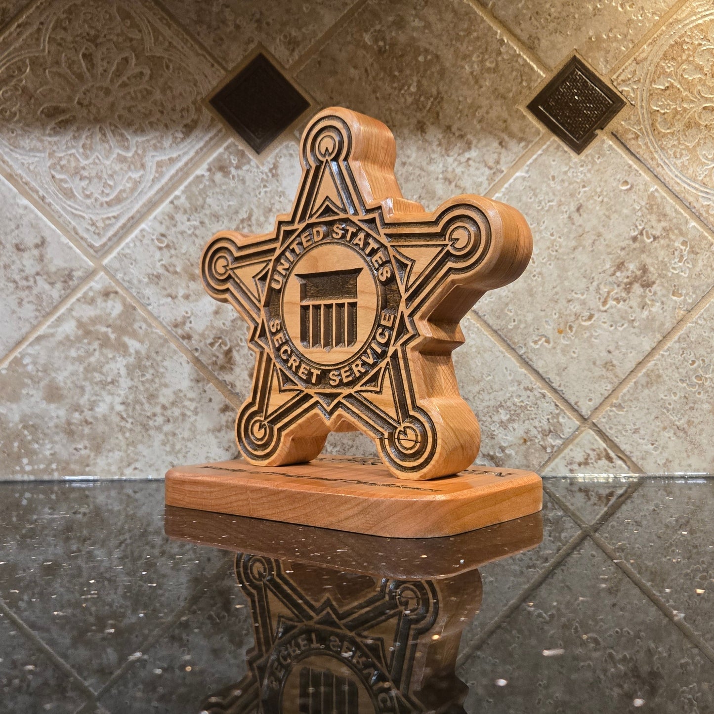 United States Secret Service Desk Carving / PCS / Retirement Gift