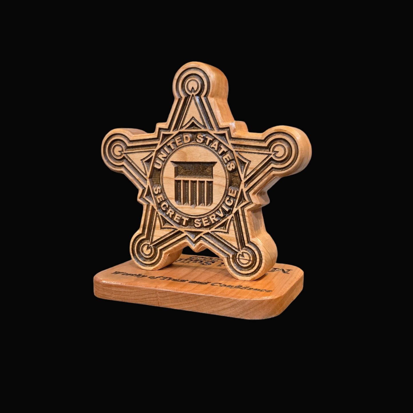 United States Secret Service Desk Carving / PCS / Retirement Gift