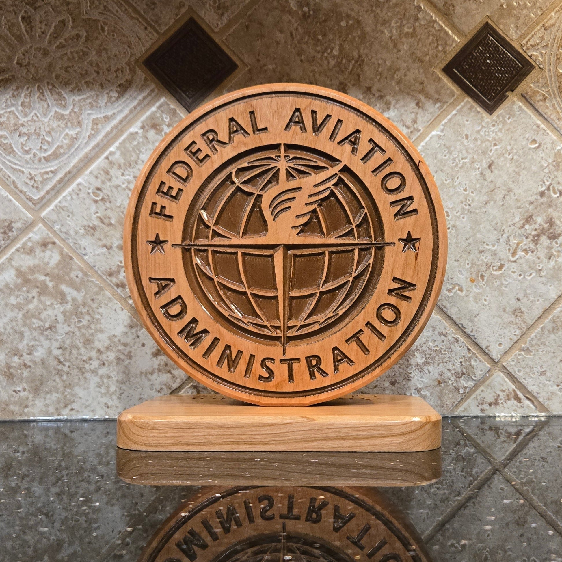 Wood Federal Aviation Administration Carving
