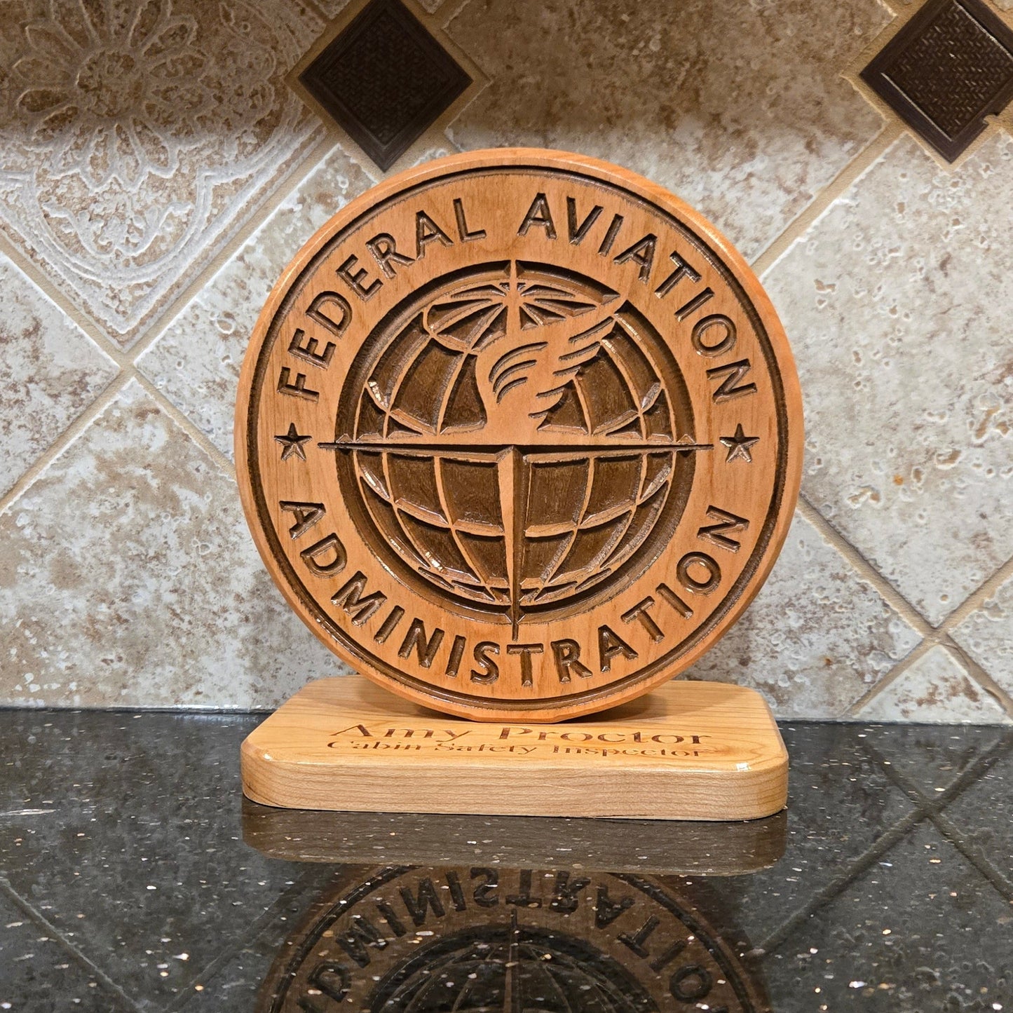 Wood Federal Aviation Administration Carving