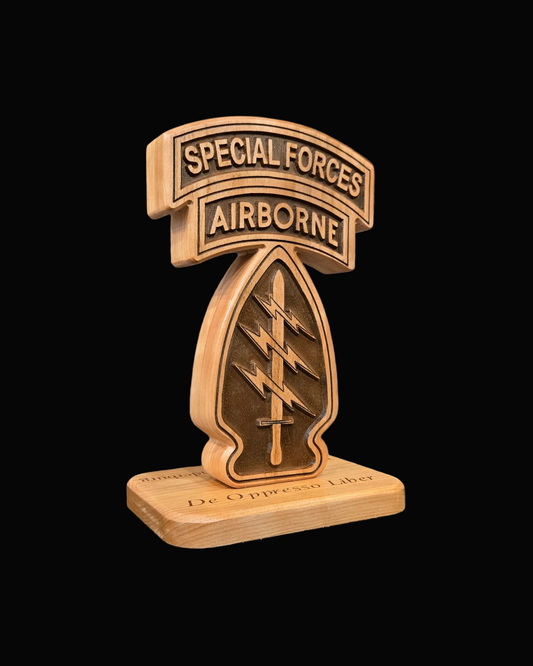 Army Special Forces Desk Carving / PCS / Retirement Gift
