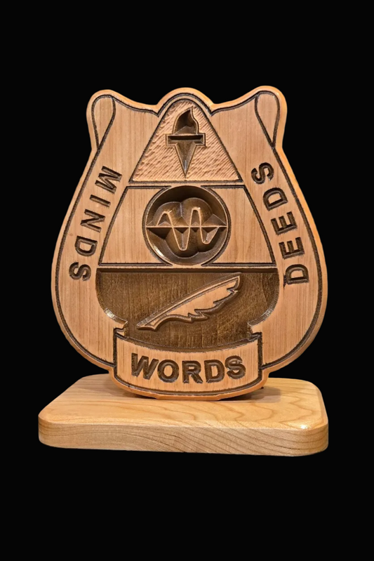 15th Psychological Operations Battalion Desk Carving / PCS / Retirement Gift