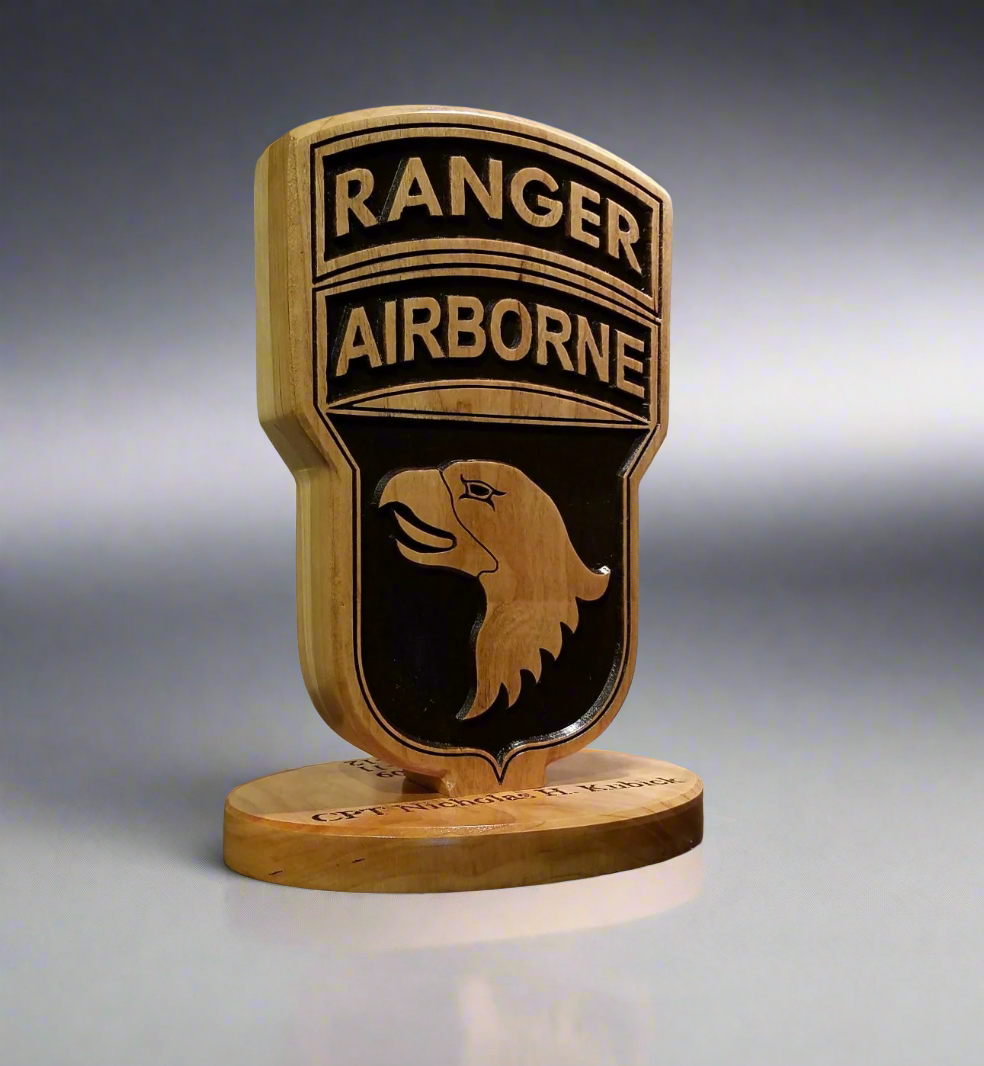 101st Airborne Division (Air Assault) Desk Carving