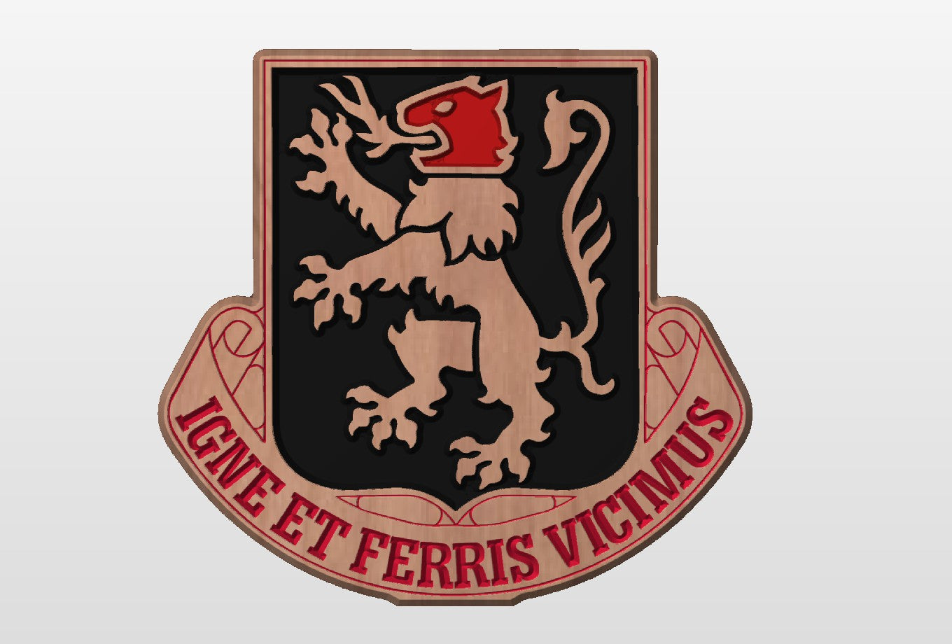 640th Regiment, Regional Training Institute Desk Carving / PCS / Retirement Gift