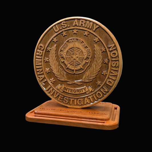 Army Criminal Investigation Division (CID) Seal Desk Carving / PCS / Retirement Gift