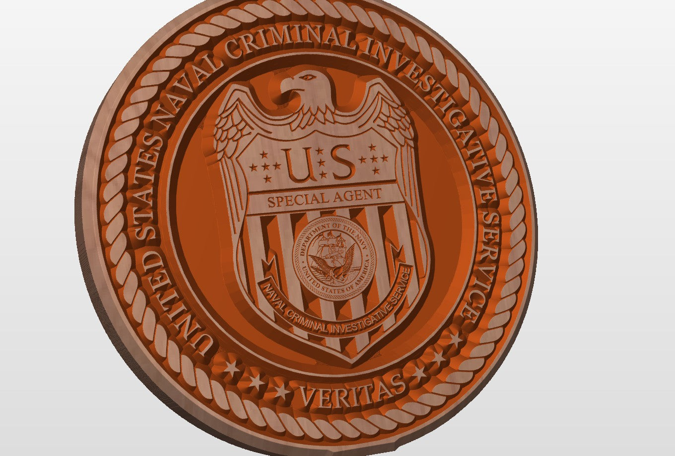 Naval Criminal Investigation Service (NCIS) Desk Carving / PCS / Retirement Gift