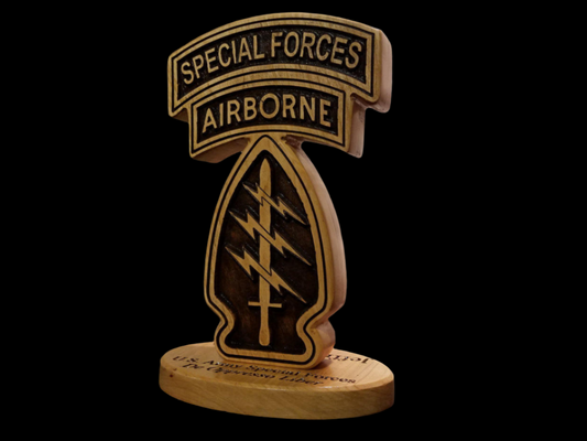 Army Special Forces Desk Carving