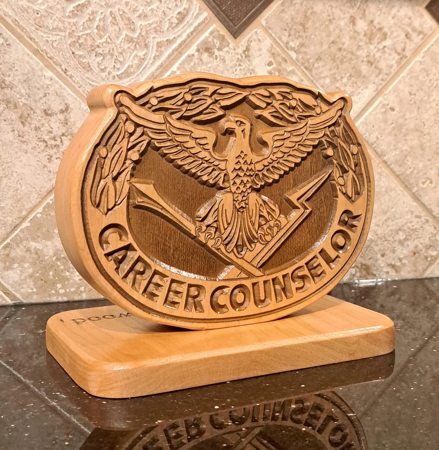 Army Career Counselor Desk Carving / PCS / Retirement Gift