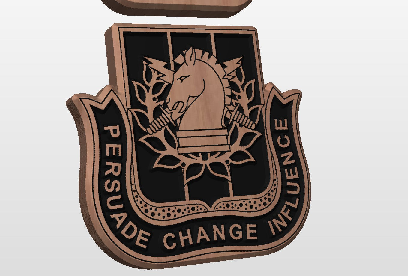 Psychological Operations Regimental Corps Desk Carving / PCS / Retirement Gift